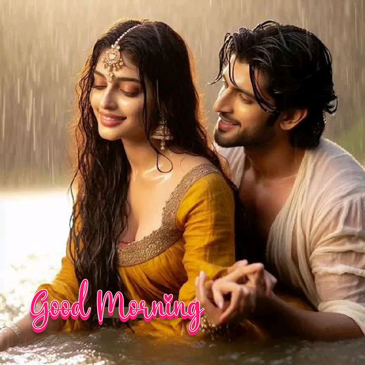 Good morning romantic rainy images