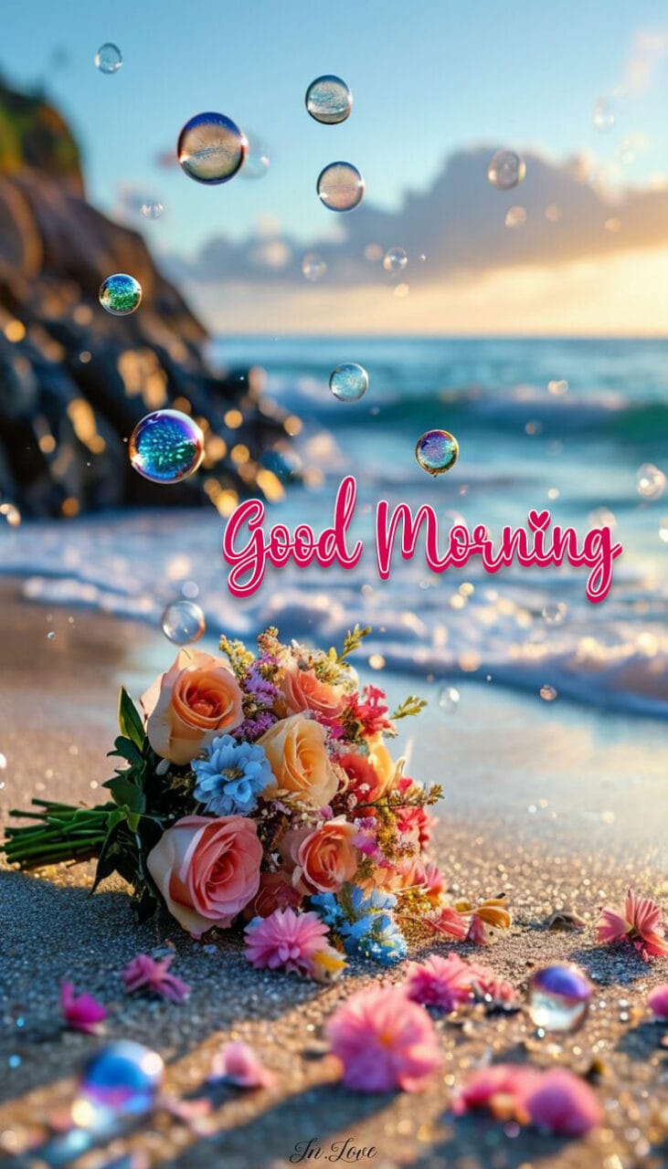 Good morning with beautiful flowers images
