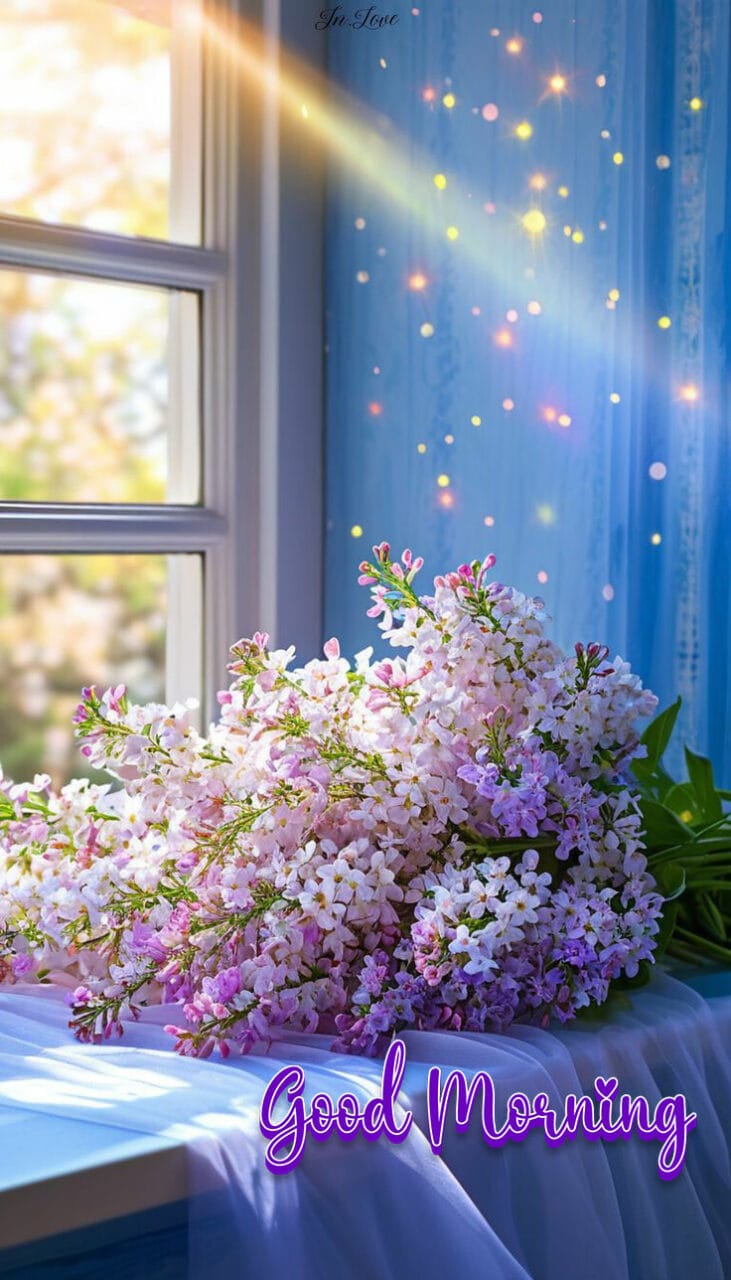 Good morning with beautiful flowers images