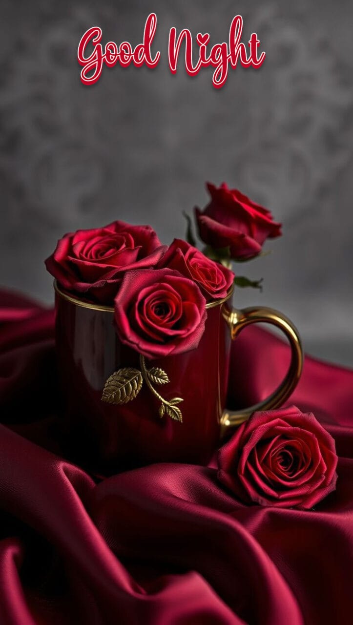 Good night beautiful flowers images for whatsapp