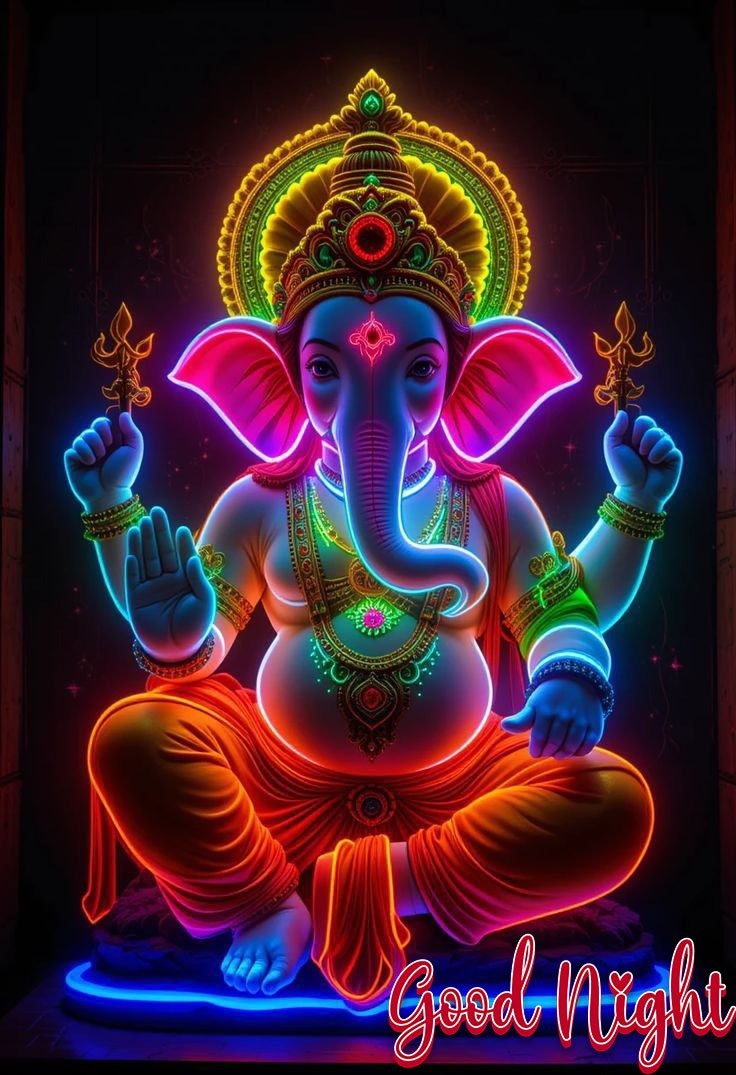 Good night ganesh images hd