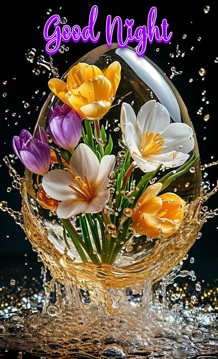 Good night hd flowers photo