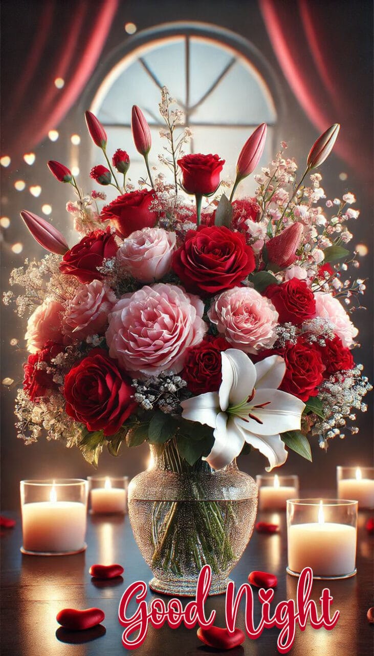 Good night hd flowers photos
