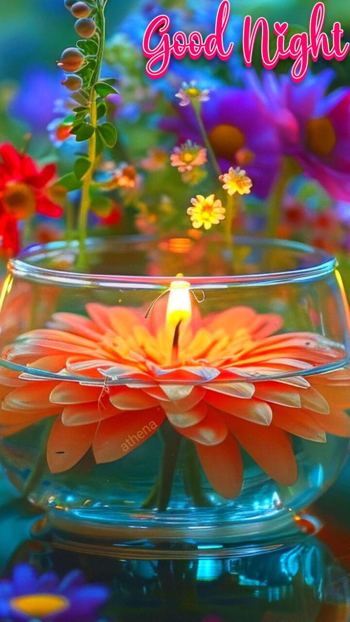 Good night image flower for whatsapp