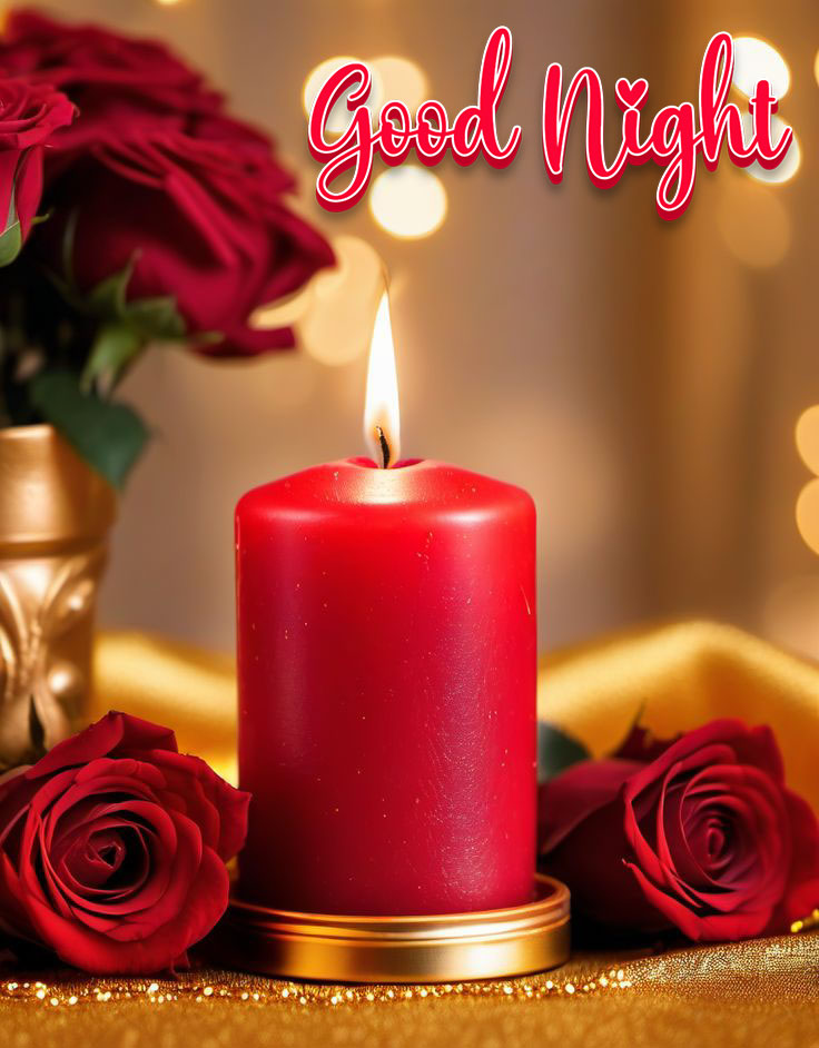 Good night images flowers rose