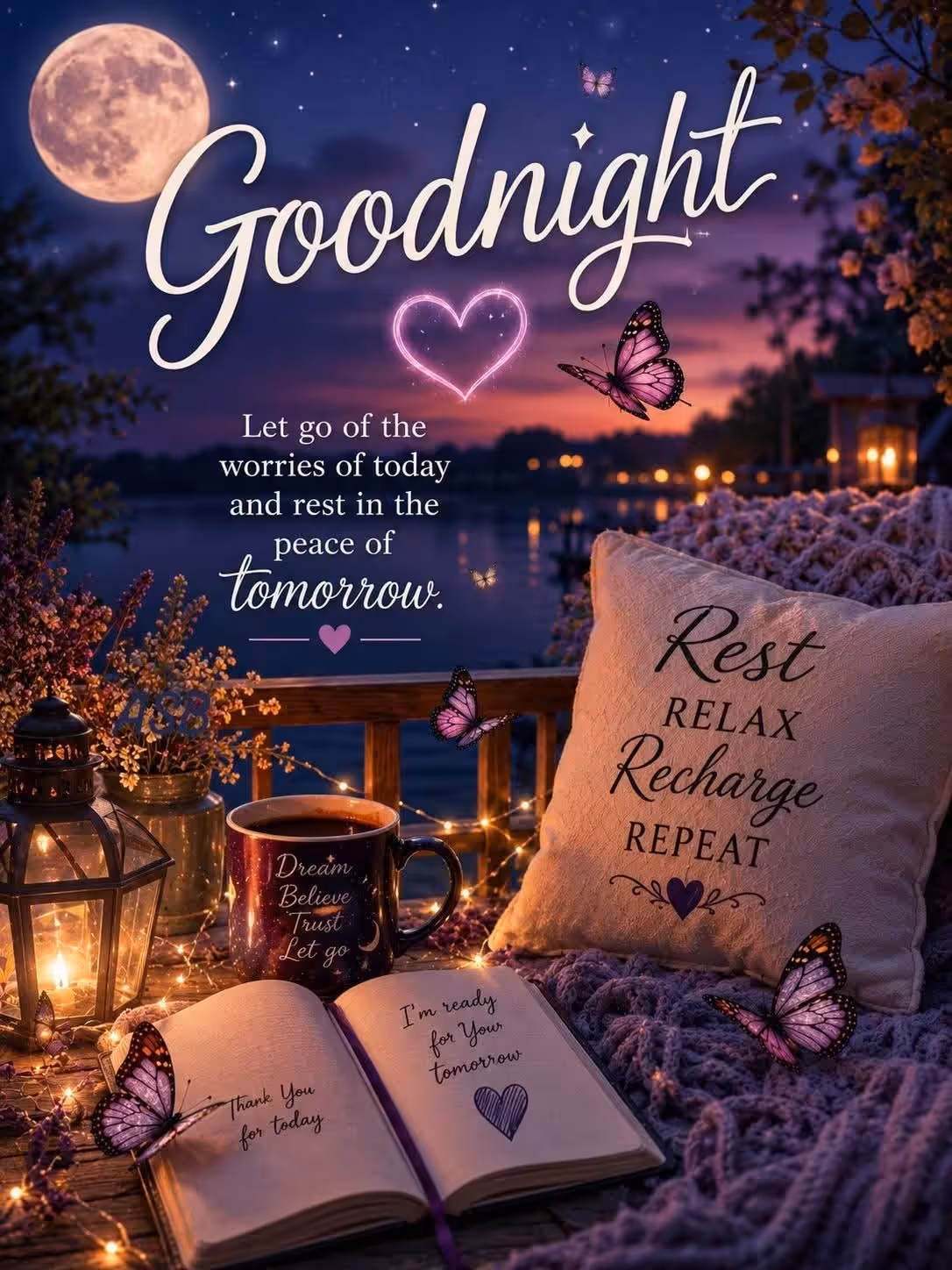 Good night images with quotes in english