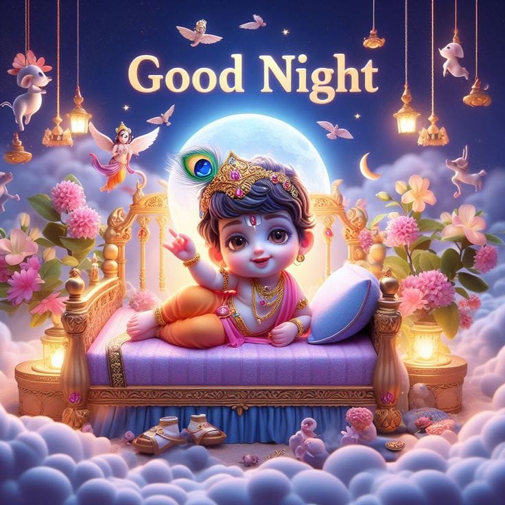 Good night jai shree krishna photo