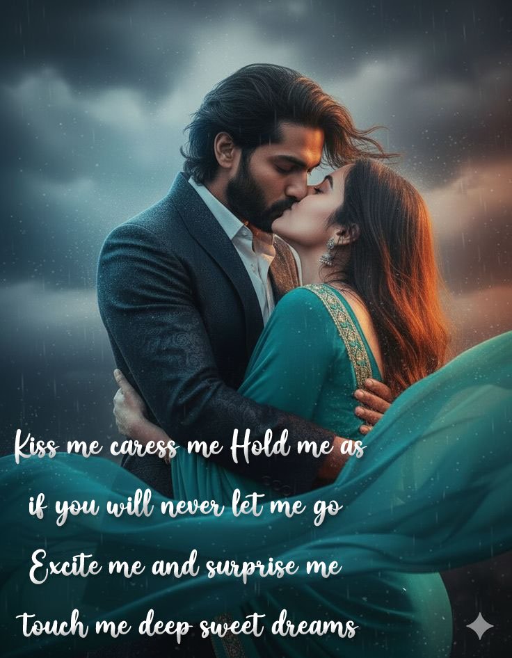 Good night photo with romantic quotes