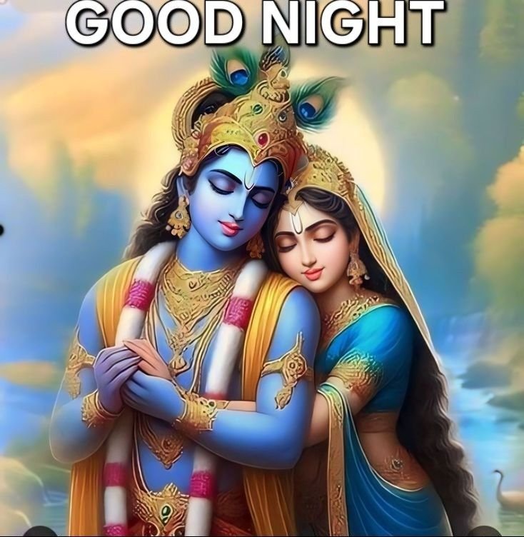 Good night radha krishna images for whatsapp