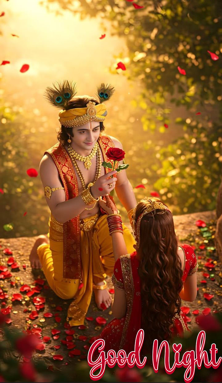 Good night radha krishna love image
