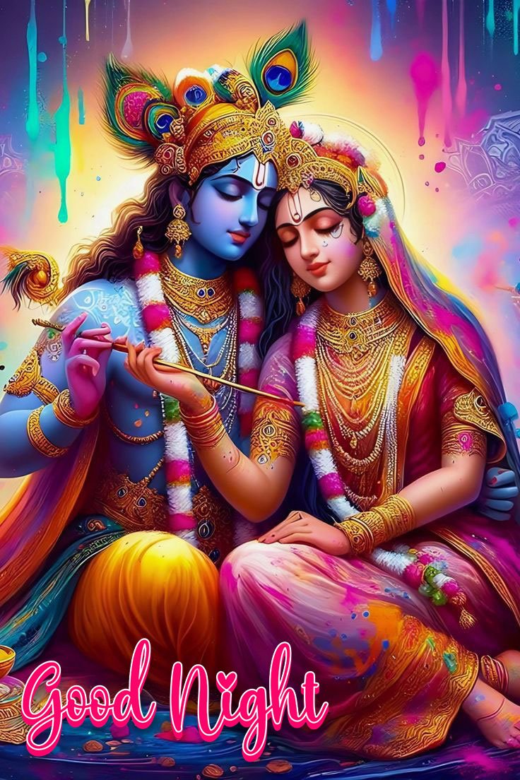 Good night radha krishna love images