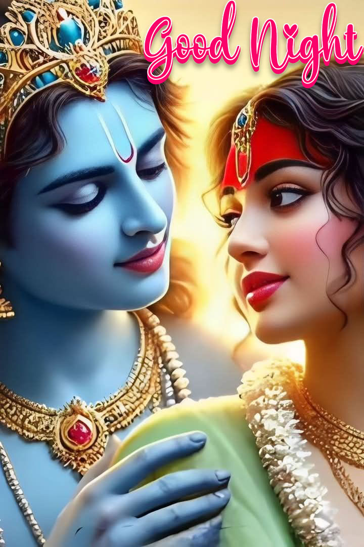 Good night radha krishna love images 3