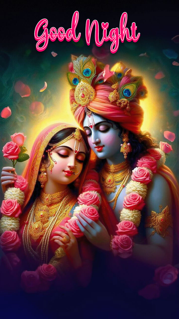 Good night radha krishna love images