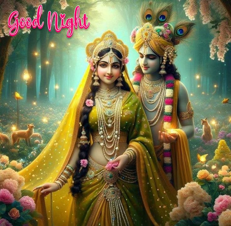 Good night radha krishna love pics