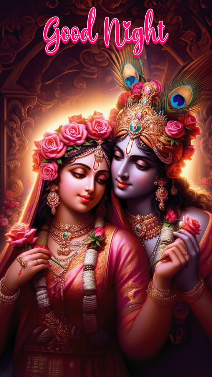 Good night radha krishna love pictures
