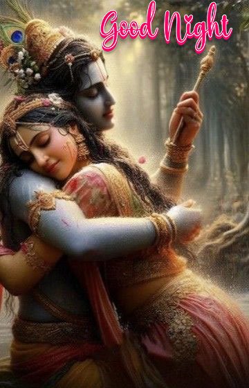 Good night radha krishna romantic images