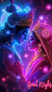 Good night radha krishna romantic images 6