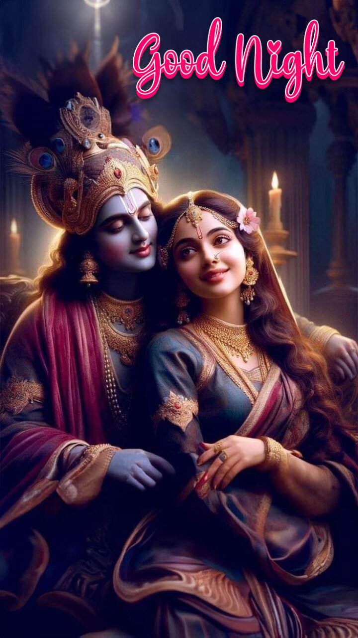 Good night radha krishna romantic images hd