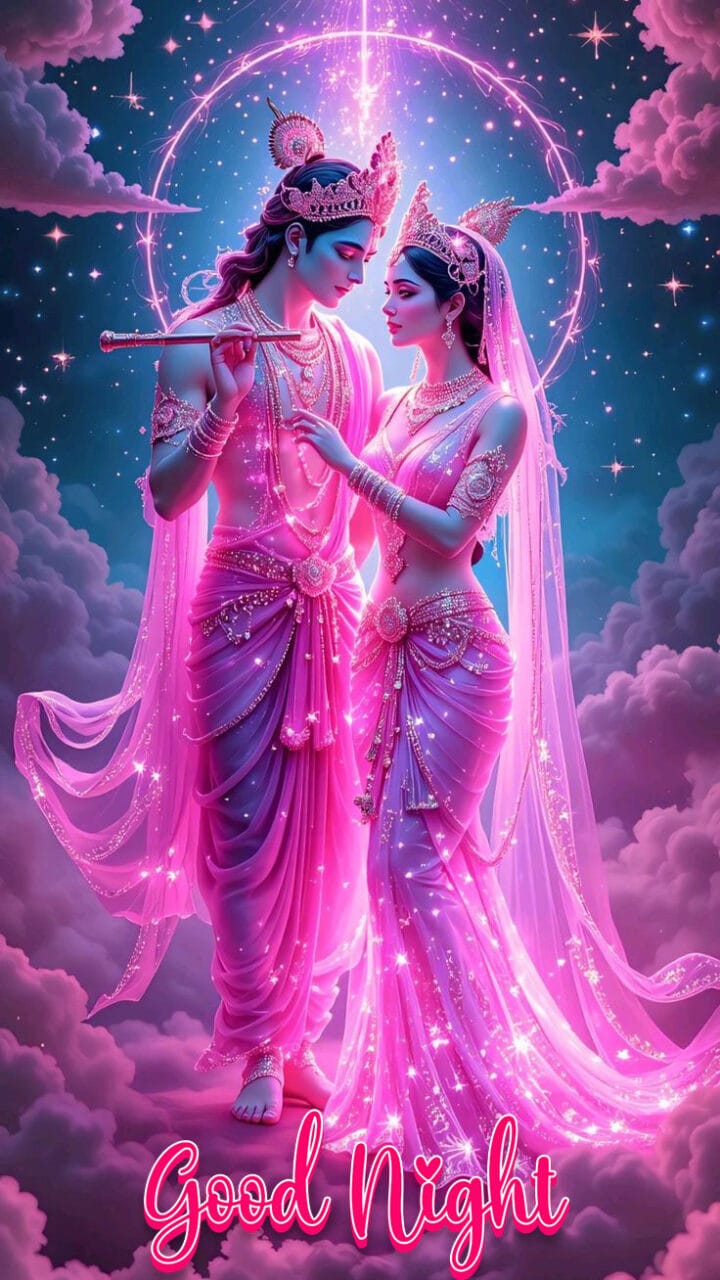 Good night radha krishna romantic photos