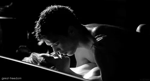 Good night romantic hug gif