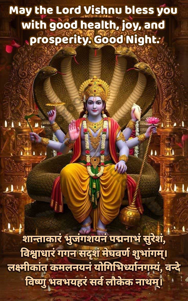 Good night vishnu ji images