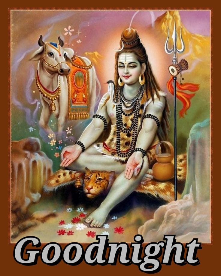 Good night with lord shiva image