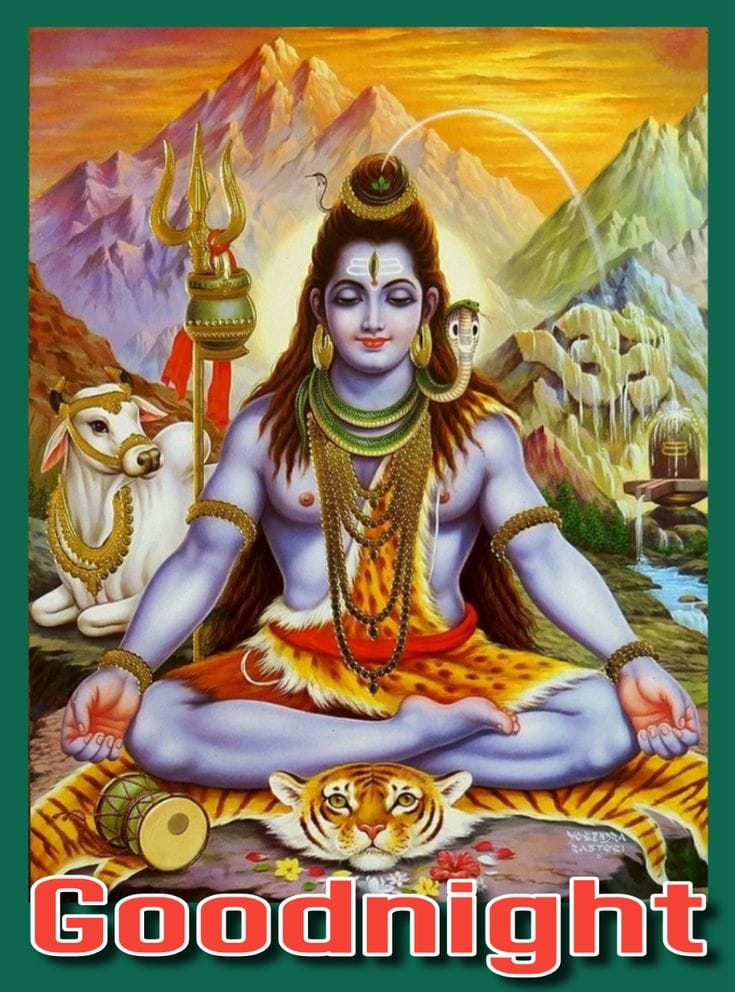 Good night with lord shiva images