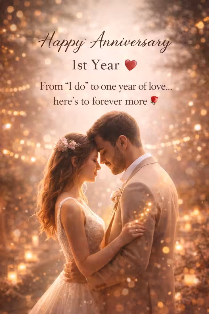 Happy 1 anniversary wishes