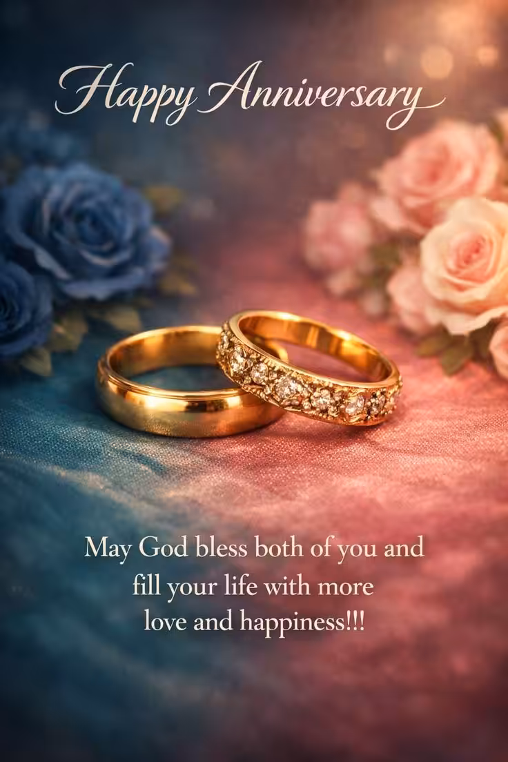 Happy anniversary blessings photo