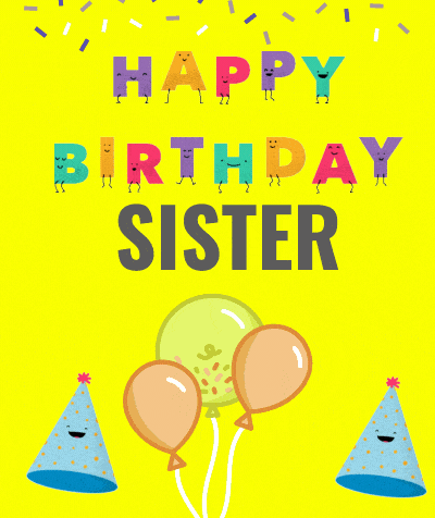 Happy Birthday Gif For Sister