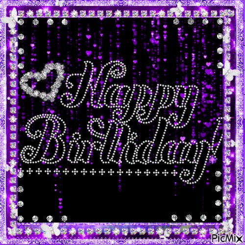 Glitter Happy Birthday Girlfriend Gif