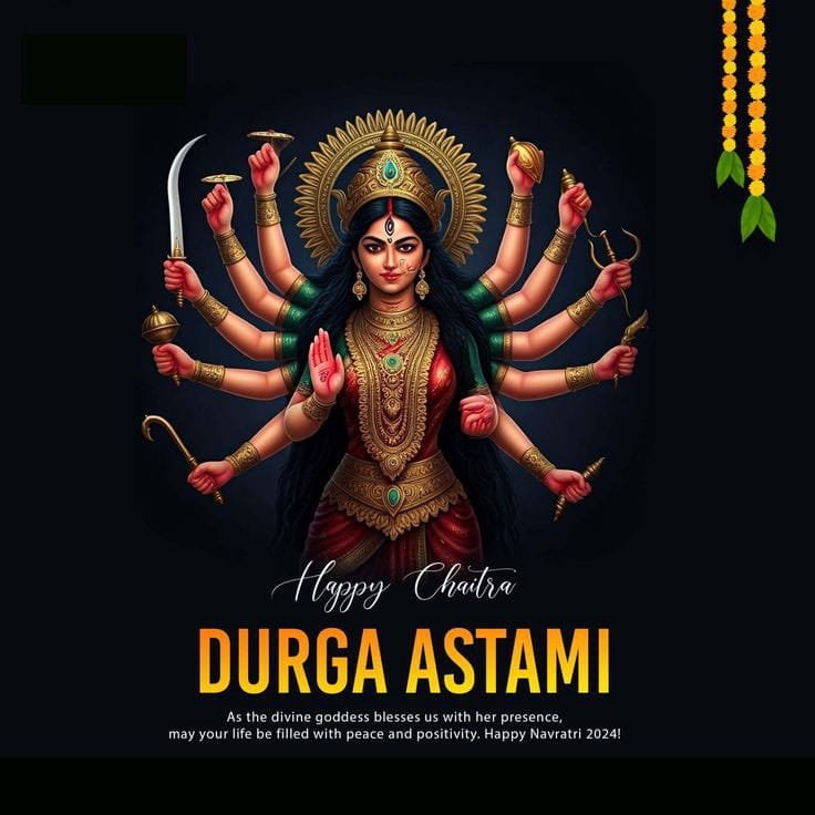 Happy chaitra durga ashtami images with quotes