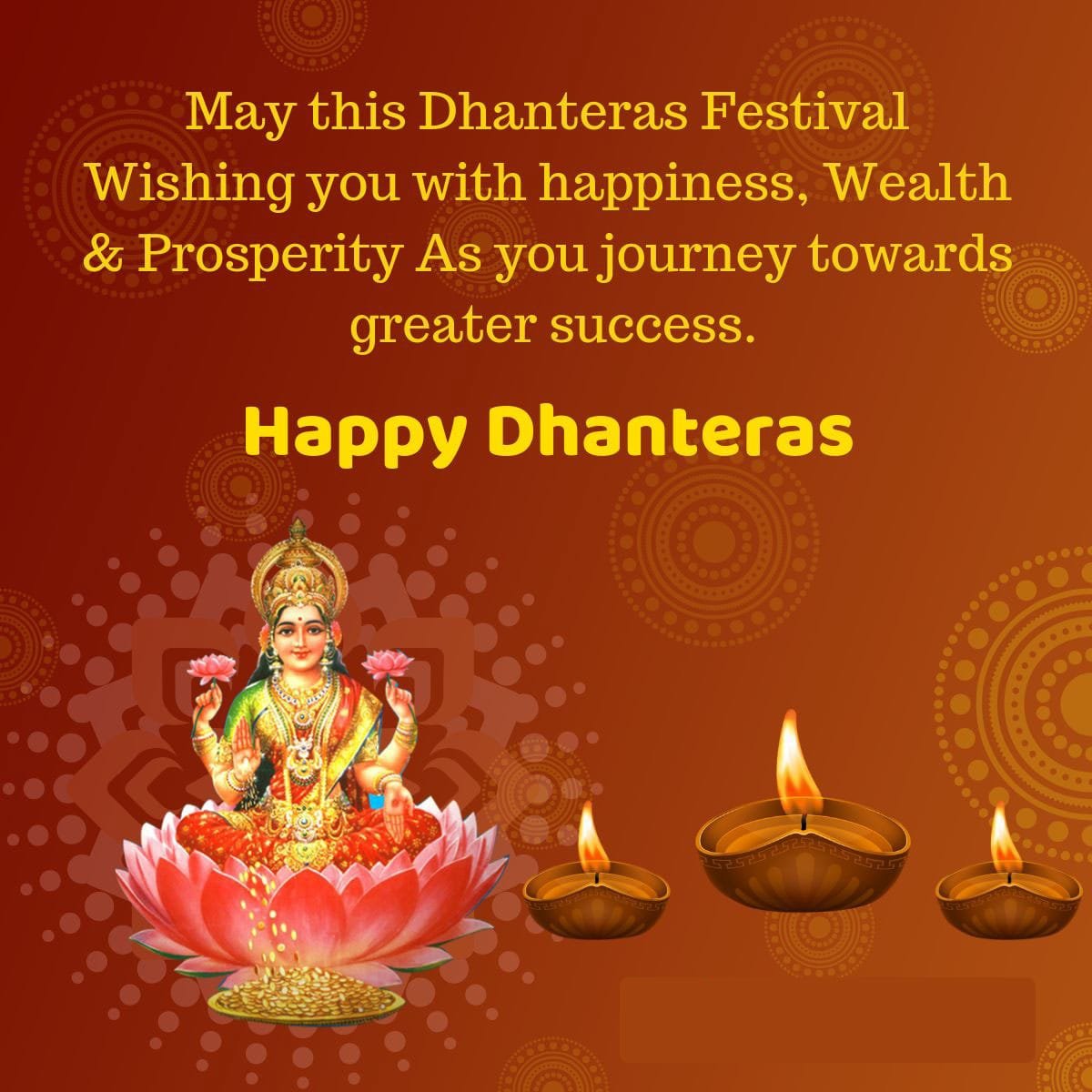 Happy dhanteras wishes to colleagues