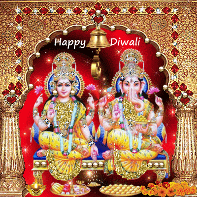 Happy diwali ganesh laxmi gif