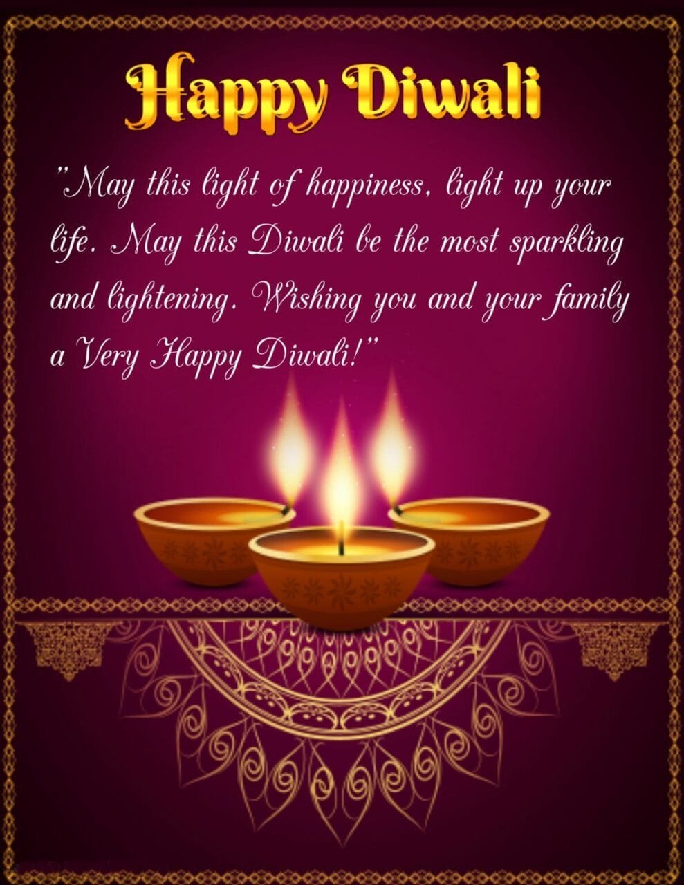 Happy diwali wishes in english status