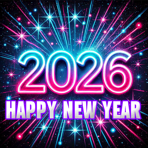 Happy new year 2026 animated gif for whatsapp