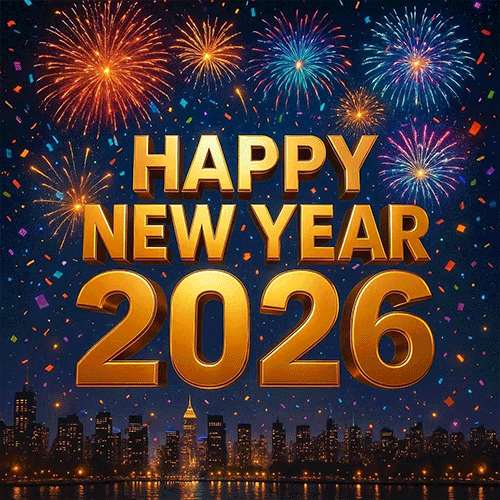 Happy new year 2026 animated