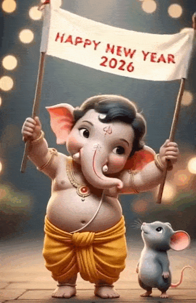 Happy new year 2026 ganesh gif