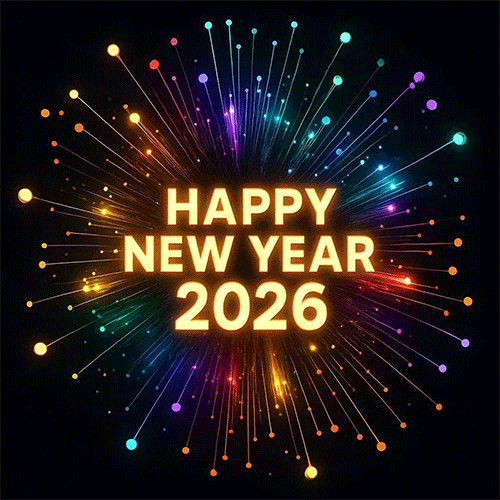 Happy new year 2026 gif cute
