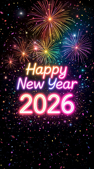 Happy new year 2026 gif with sound