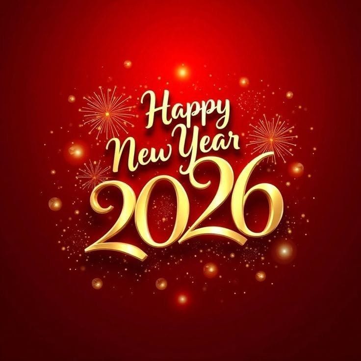 Happy new year 2026 wishes wallpaper