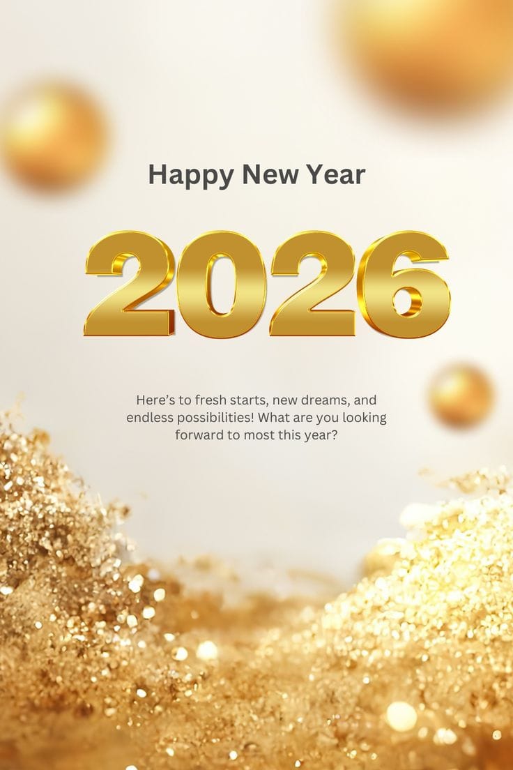 Happy new year 2026 wishes photo