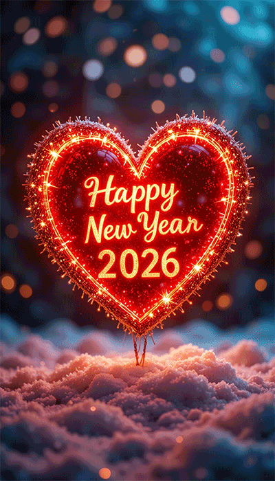 Happy new year love animation