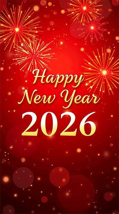 Happy new year stickers 2026 gif