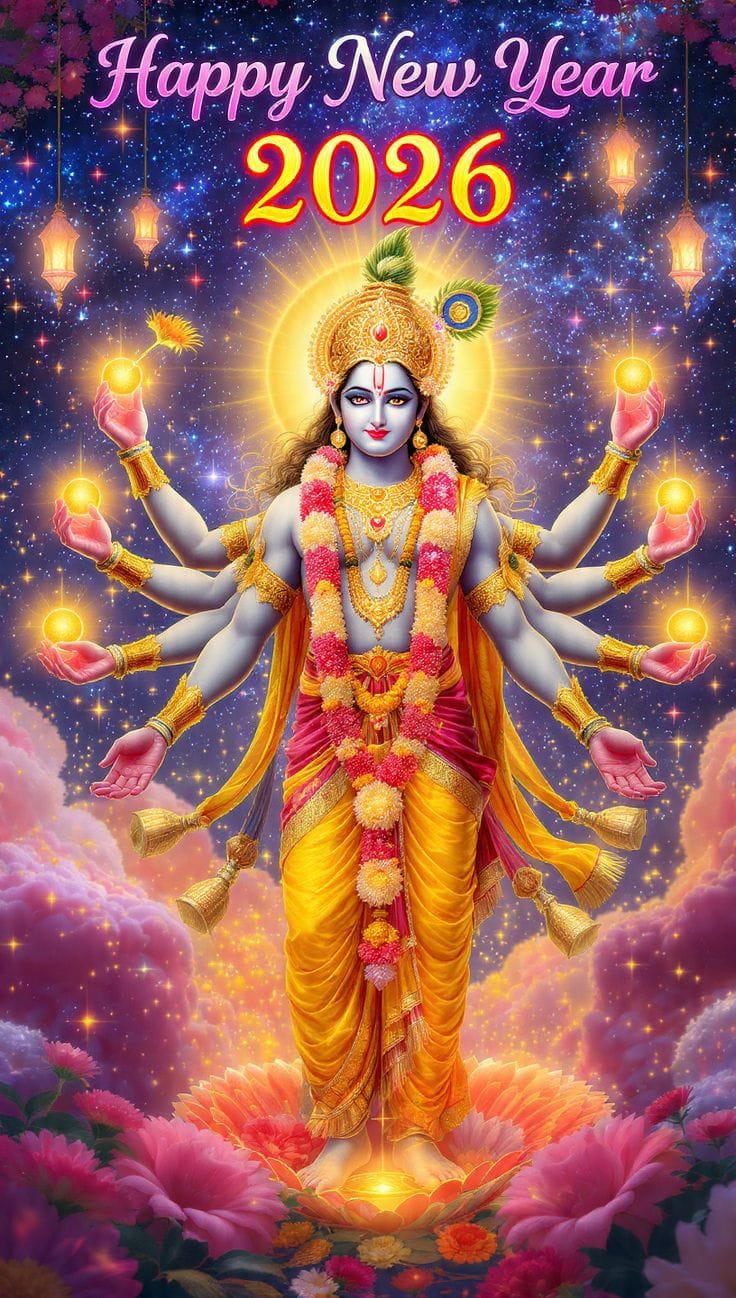 Happy new year vishnu bhagwan images