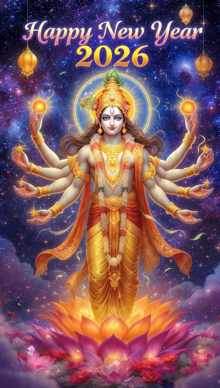 Happy new year vishnu bhagwan photo