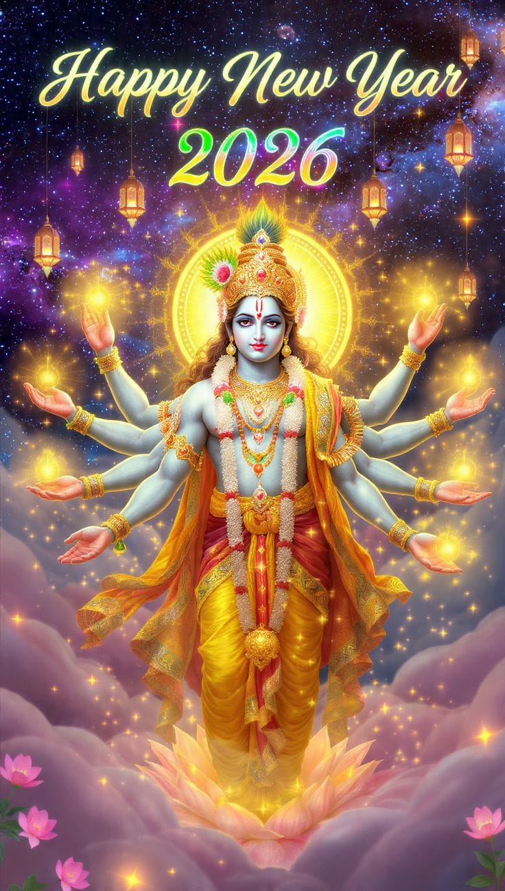 Happy new year vishnu bhagwan photos