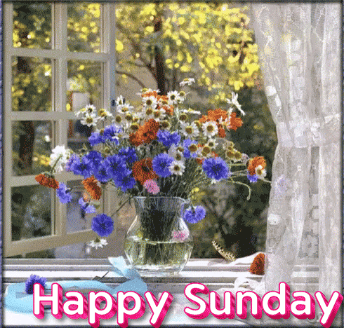 Happy Sunday Flowers Gif