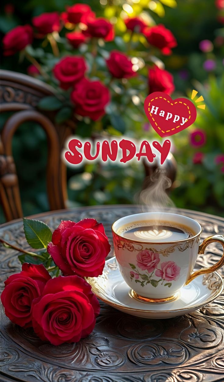 Happy sunday images with beautiful flowers