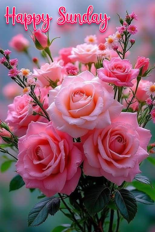 Happy sunday rose images